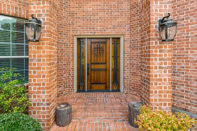 a front view of a building