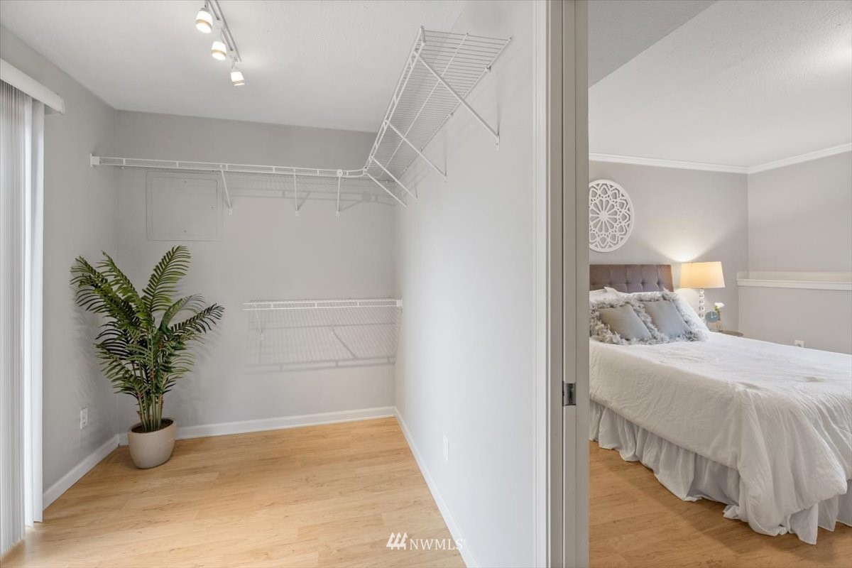 1723 225th Street Southeast Bothell, WA 98021 - Photo 23 of 40 a bedroom with a bed and a potted plant