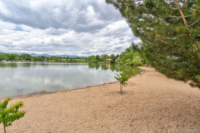 a view of a lake with outside space