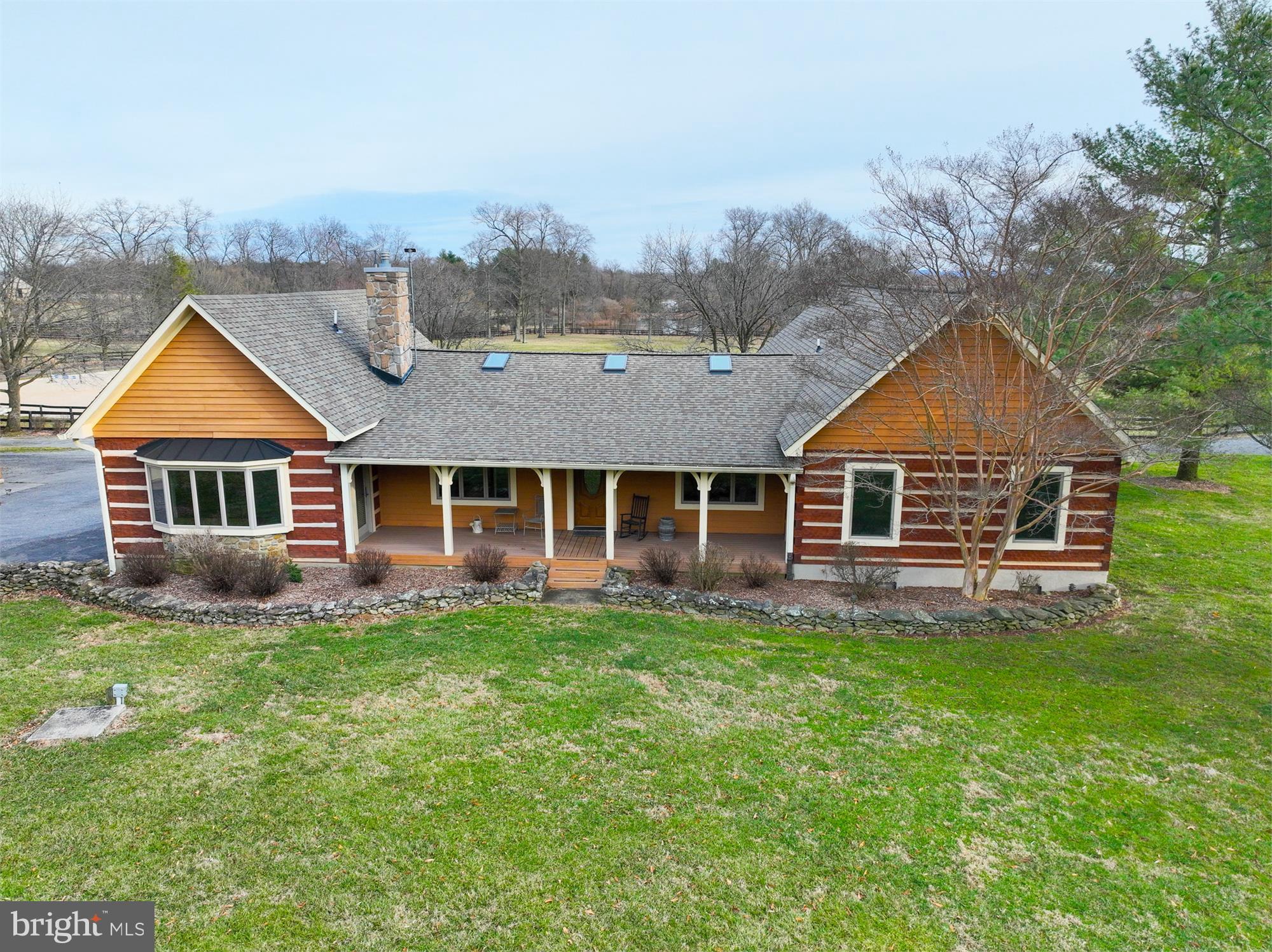 19744 Ridgeside Road Bluemont, VA 20135 - Photo 72 of 82 Aerial of gorgeous custom log home