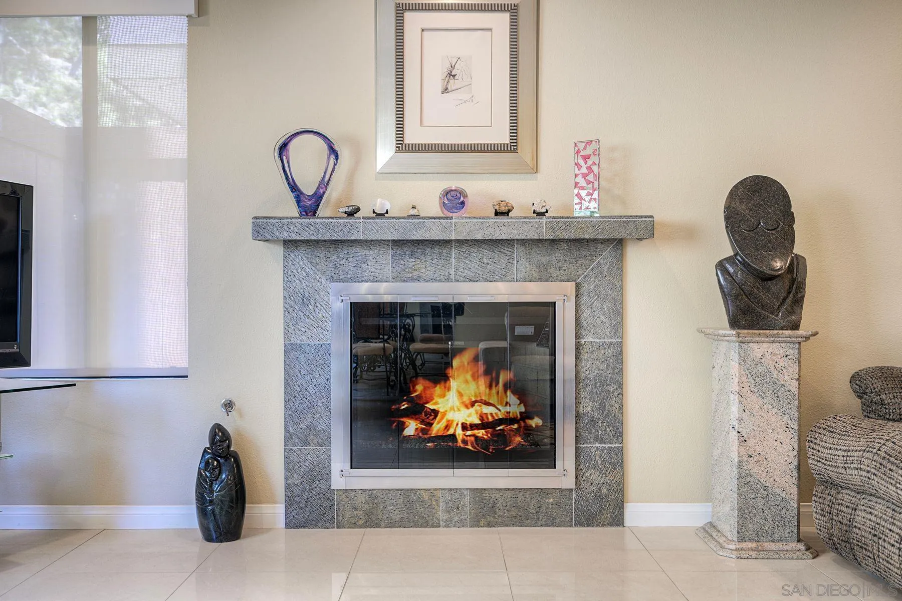 3467 Reynard Way, Unit A San Diego, CA 92103 - Photo 10 of 29 a living room with furniture and a fireplace