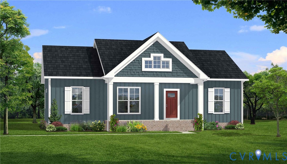 front view of a house and a yard