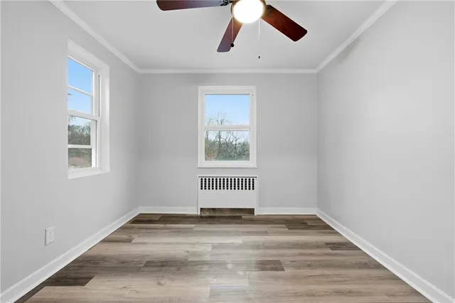 an empty room with a window