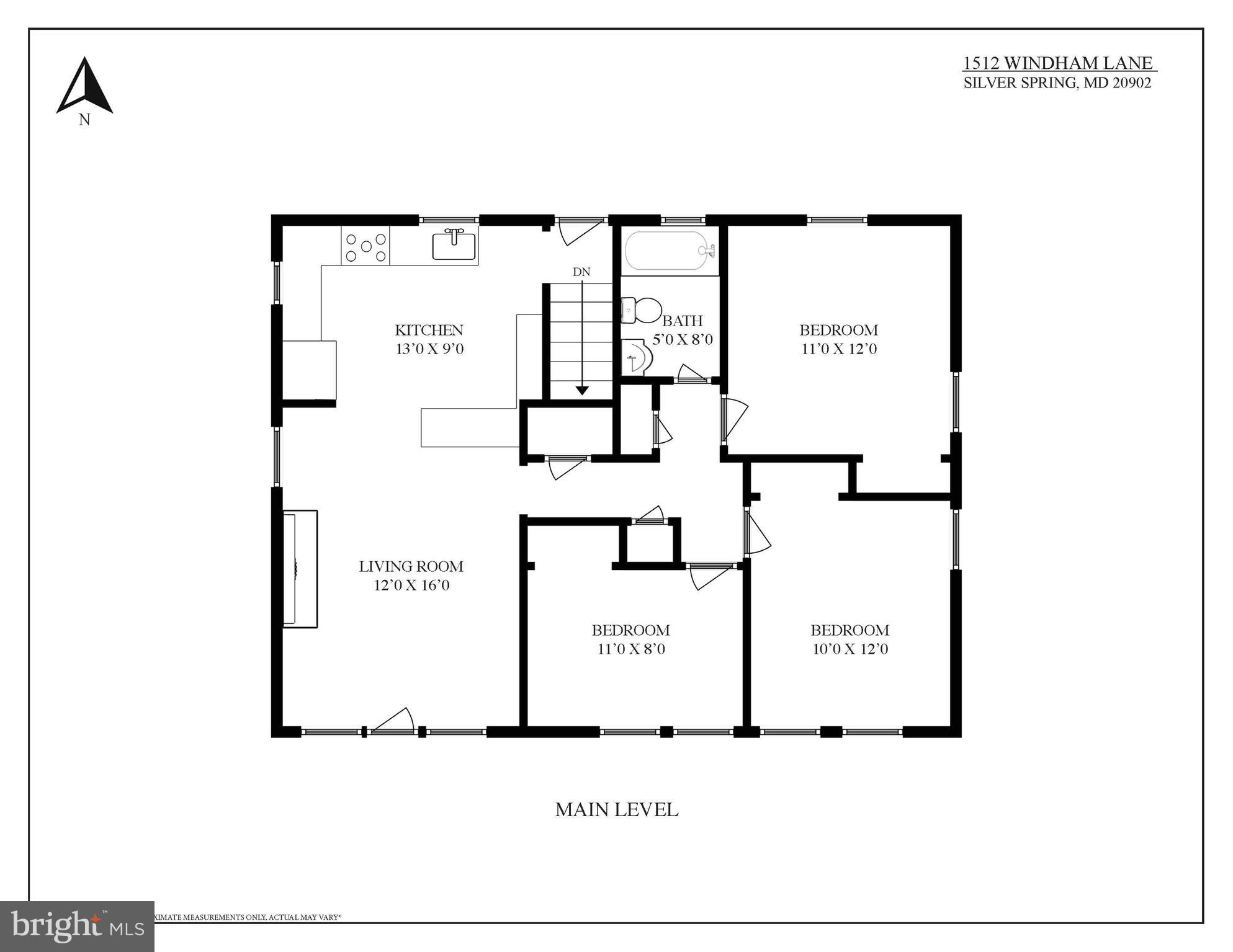 1512 Windham Lane Silver Spring, MD 20902 - Photo 46 of 47 Main Level Floor Plan