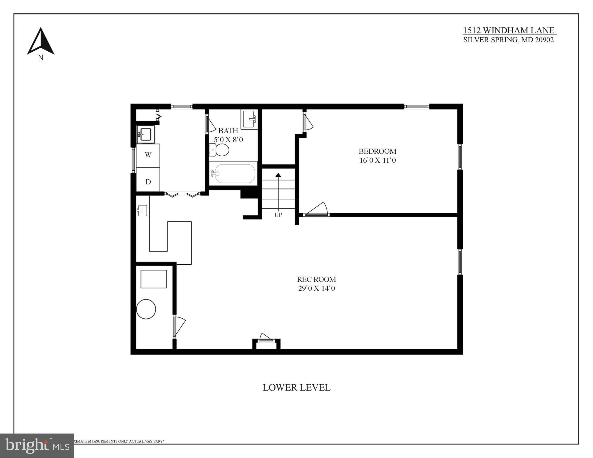 1512 Windham Lane Silver Spring, MD 20902 - Photo 47 of 47 Lower Level Floor Plan