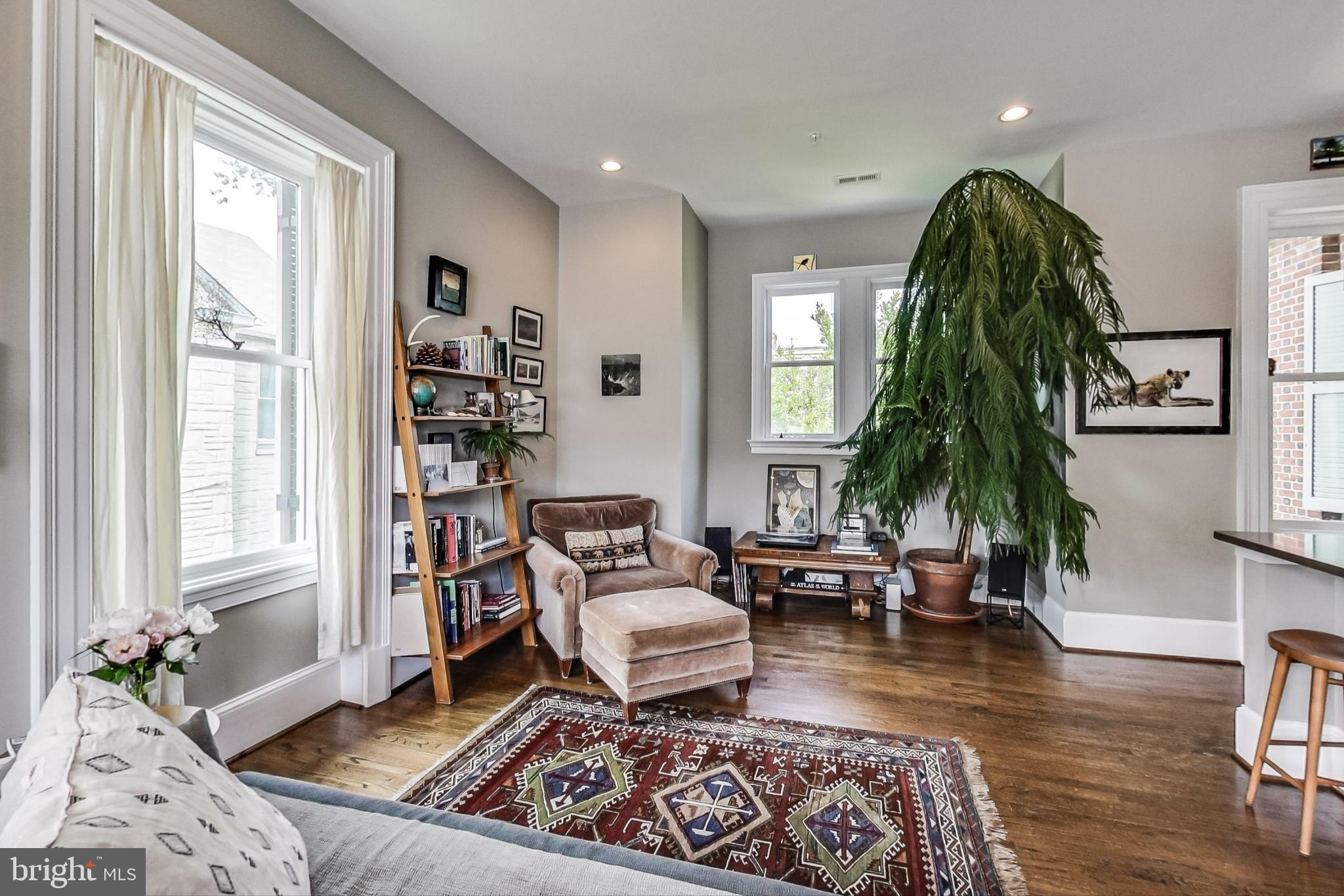 3324 18th Street Northwest, Unit 9 Washington, DC 20010 - Photo 12 of 44 a living room with furniture and a potted plant