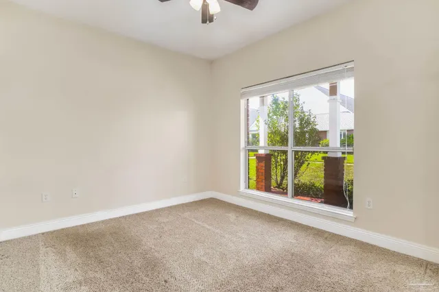 an empty room with a window