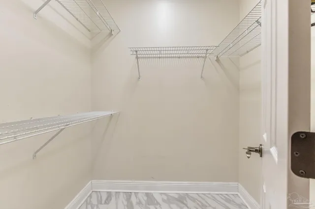 a view of small space with racks on the wall