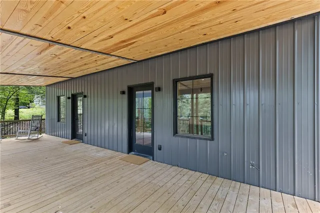 a view of backyard with green space