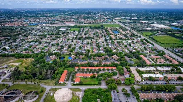 an aerial view of multiple house