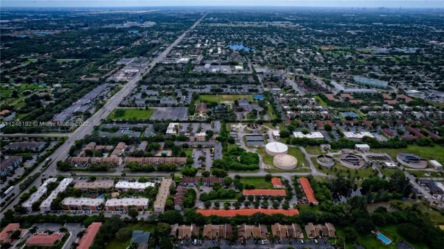 an aerial view of multiple house