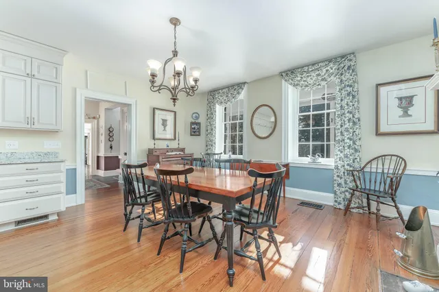 a view of a hallway with windows