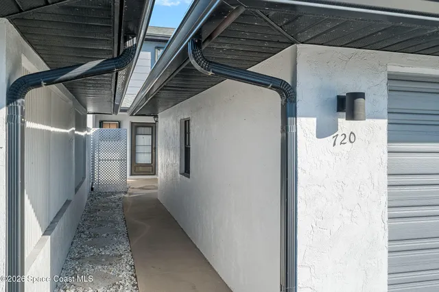 an aerial view of a balcony