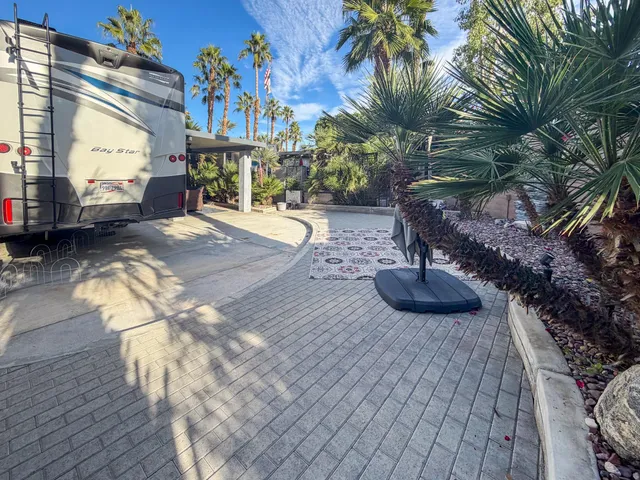 a view of a house with a patio