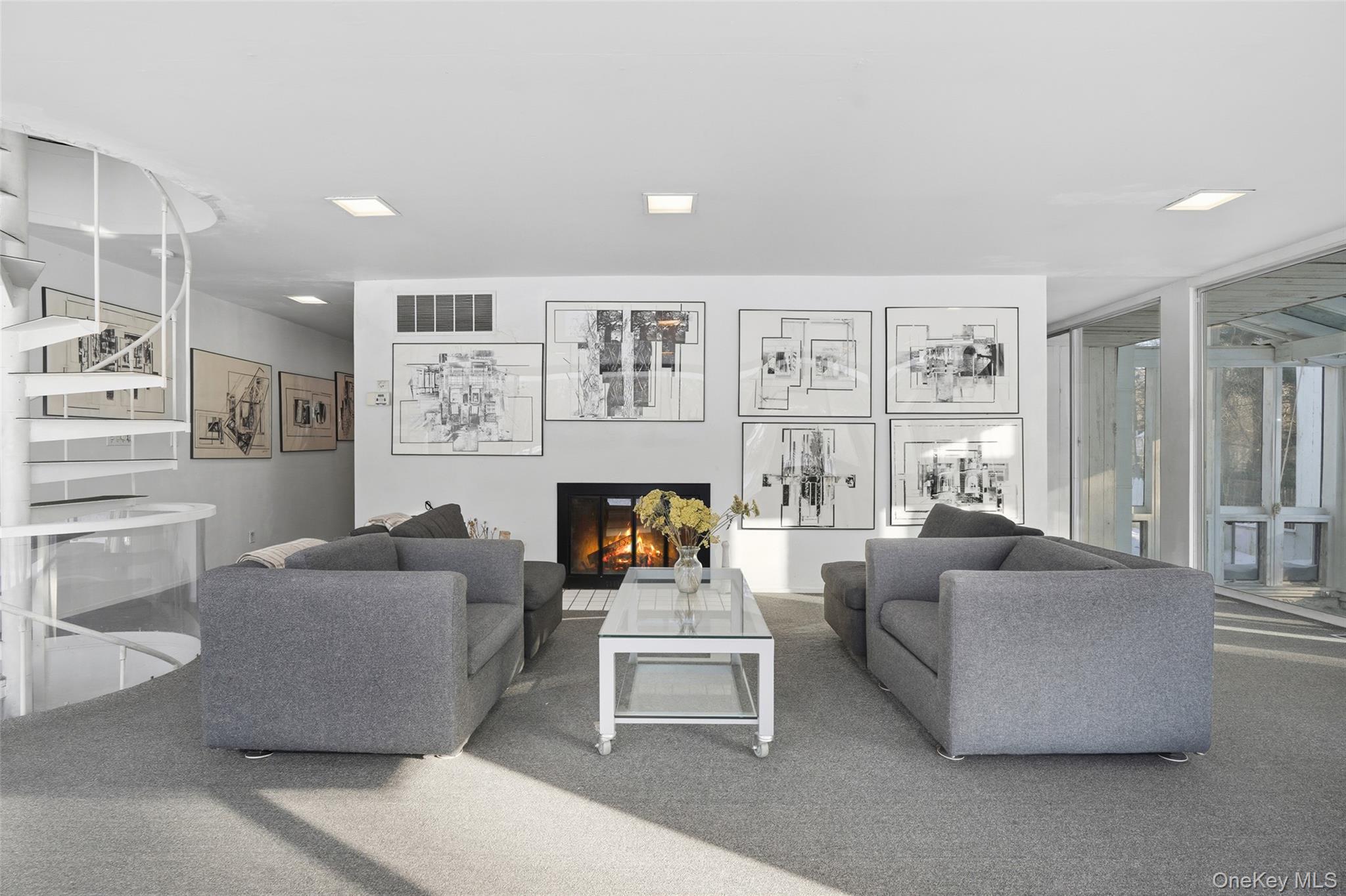178 Hickory Kingdom Road Bedford, NY 10506 - Photo 6 of 30 a living room with furniture and a fireplace