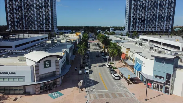 an aerial view of a city with lots of residential buildings