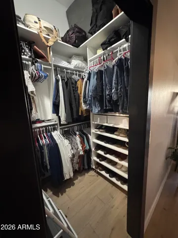 a view of gallery with windows