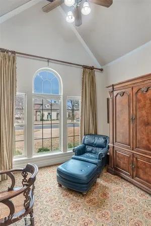 a living room with a couch and a table