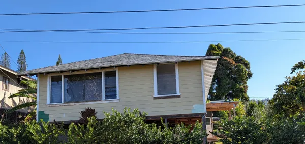 a view of a house with a garage
