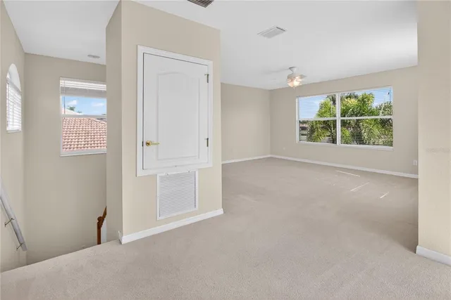 a view of a terrace with yard