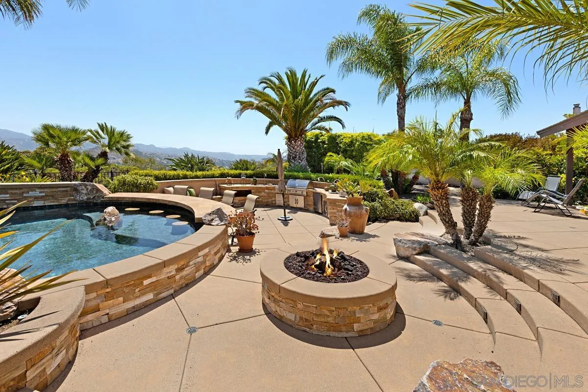 14258 Palisades Drive Poway, CA 92064 - Photo 33 of 40 a view of a backyard with plants and swimming pool