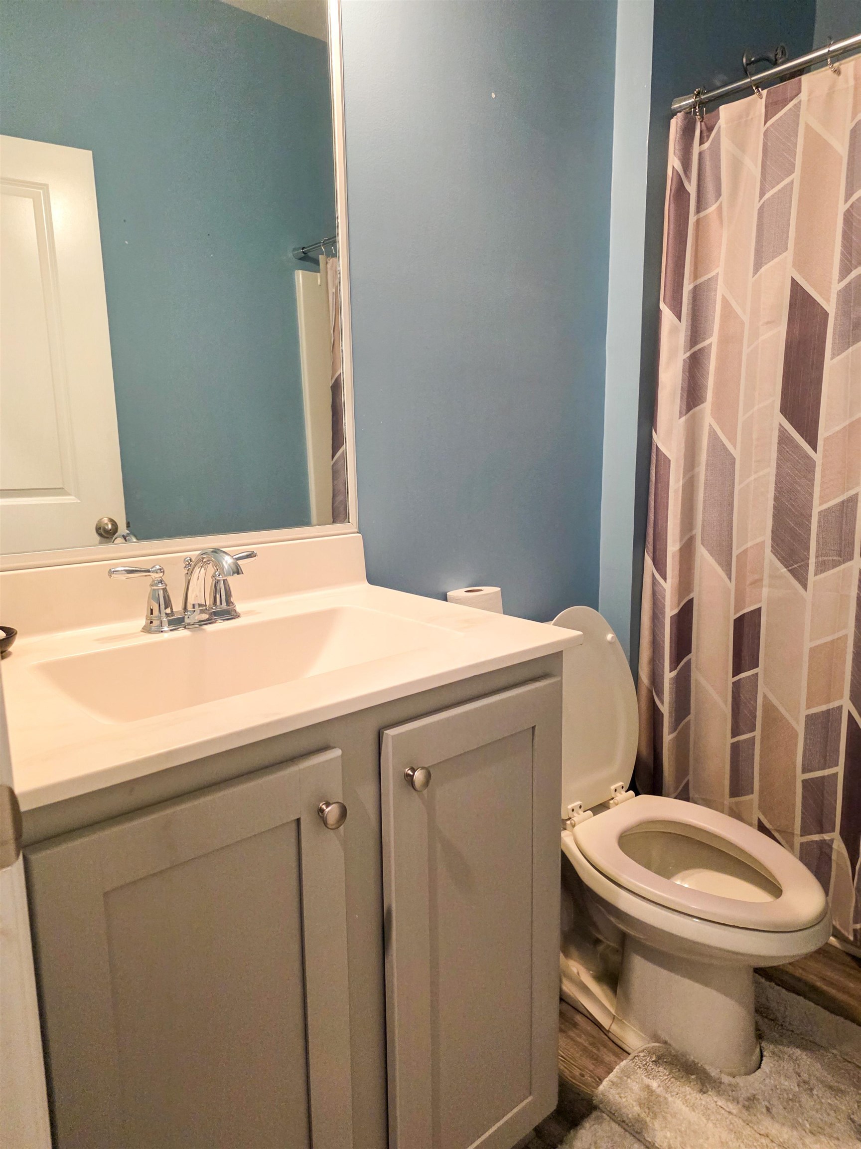 212 Legends Drive Myrtle Beach, SC 29579 - Photo 11 of 18 Bathroom featuring a shower with shower curtain and vanity