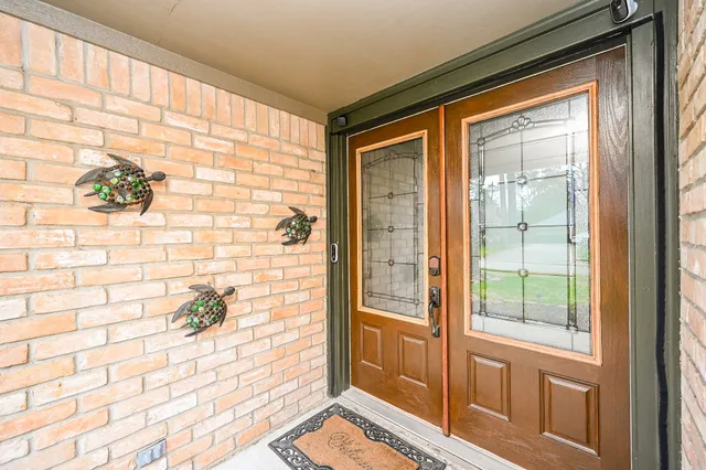 a view of front door