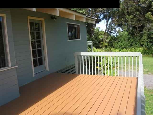 16 Hea'aula Haiku, HI 96708 - Photo 3 of 30 a view of backyard with a deck and wooden floor