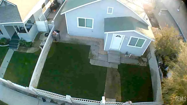a view of living room and yard