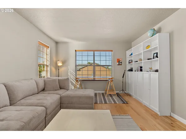 a view of a hallway with entryway