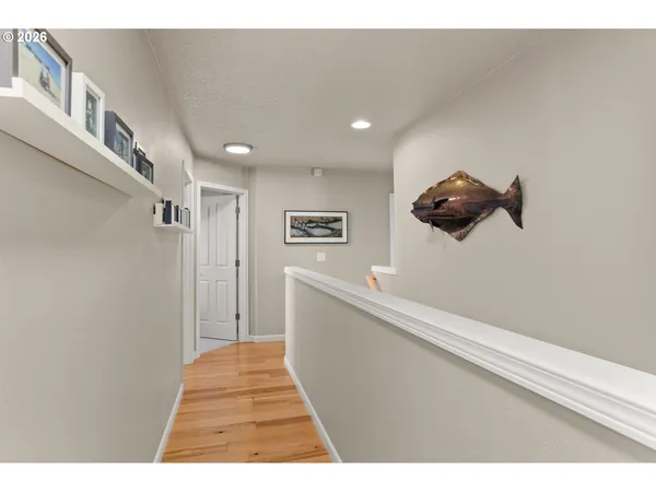 a view of a garden and trees