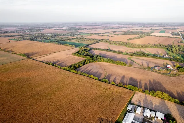 an aerial view of a city