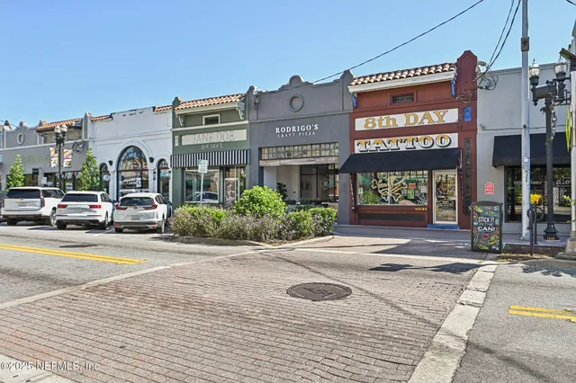 a building with trees in front of it