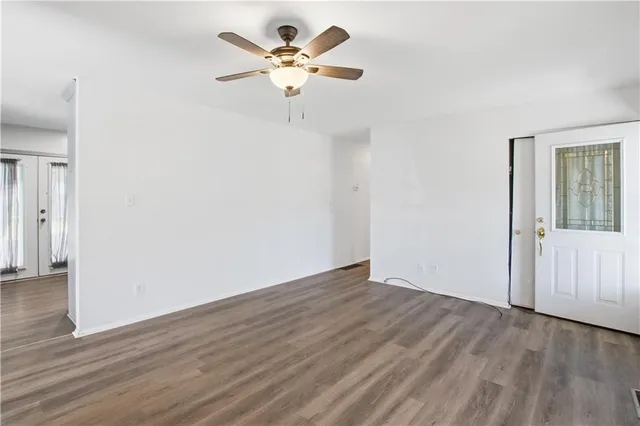 wooden floor in an empty room