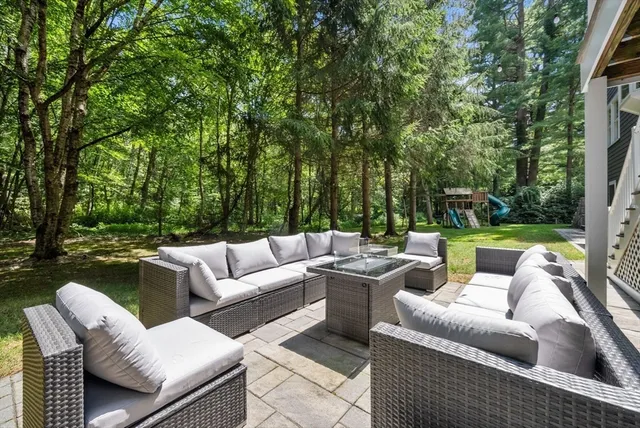a house view with a garden space