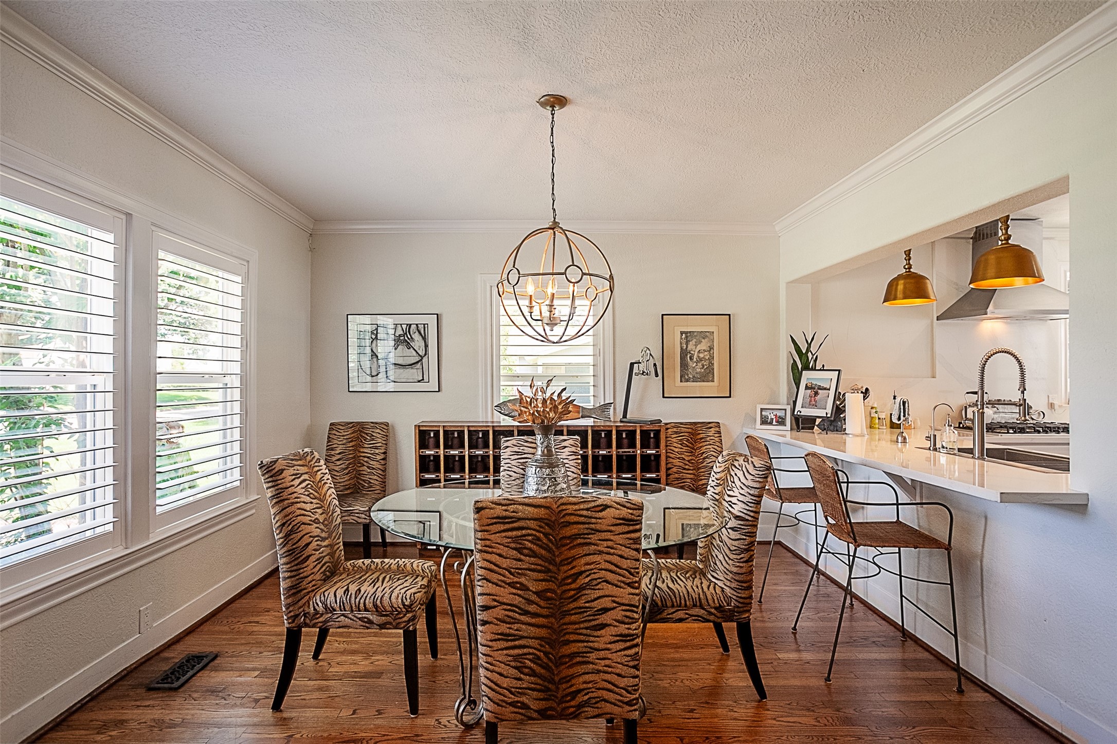 260 Manor Street Beaumont, TX 77706 - Photo 12 of 50 a view of a dining room with furniture window and wooden floor