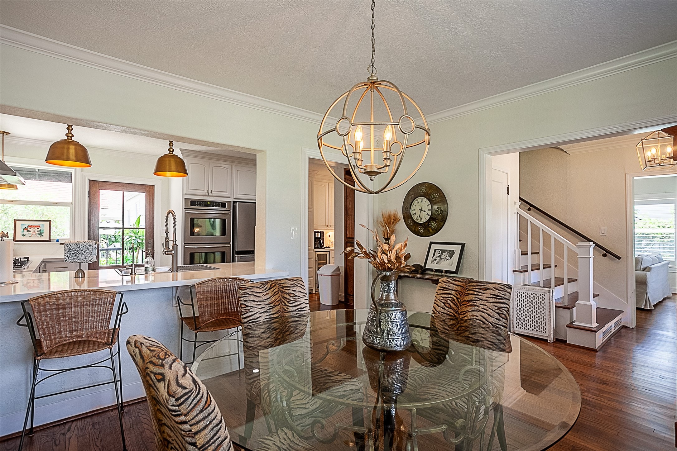260 Manor Street Beaumont, TX 77706 - Photo 14 of 50 a view of a dining room with furniture window and wooden floor