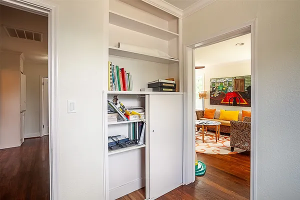 a room with storage and utility