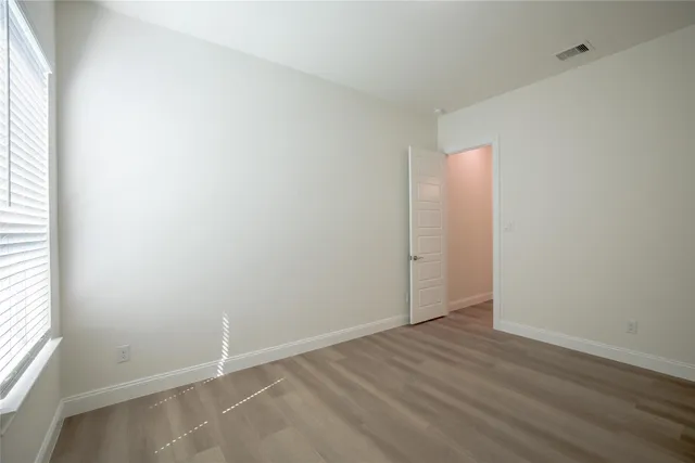 an empty room with a window