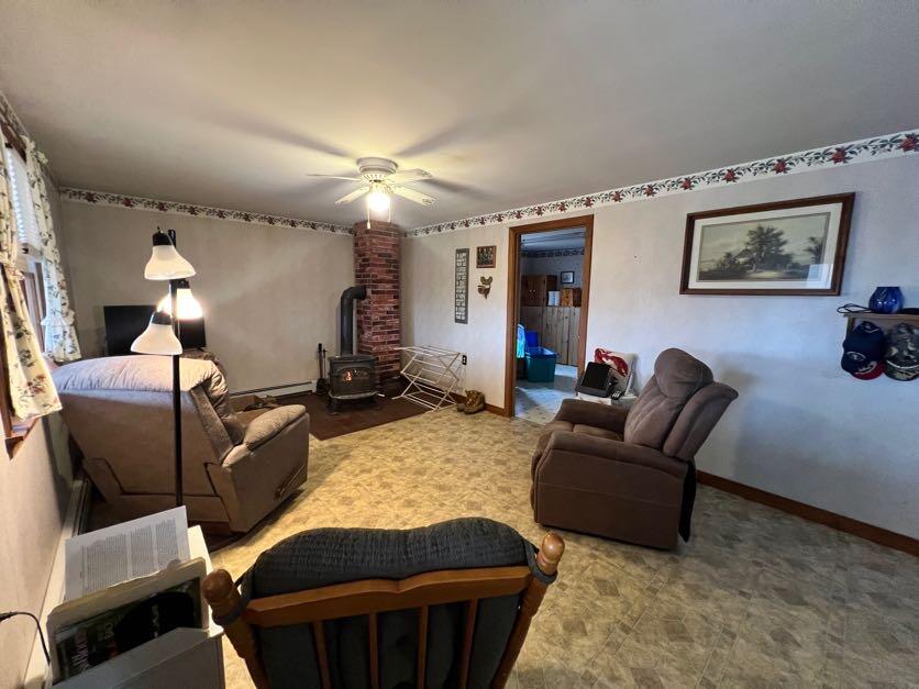 188 Mill Hill Road Waterford, ME 04088 - Photo 16 of 68 Living Area (woodstove to be removed)