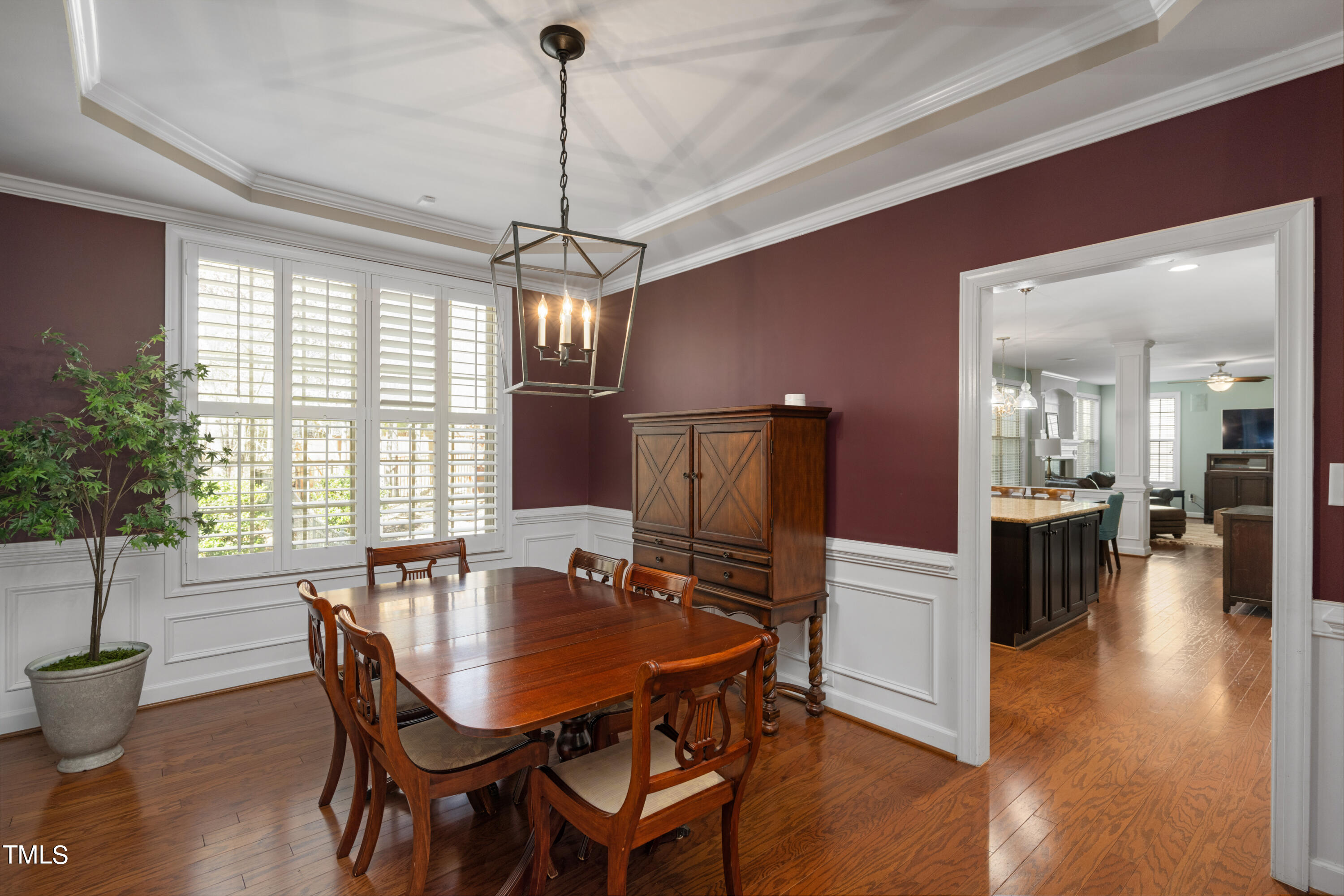 3020 Red Grape Drive Raleigh, NC 27607 - Photo 12 of 37 a view of a dining room with furniture window and wooden floor