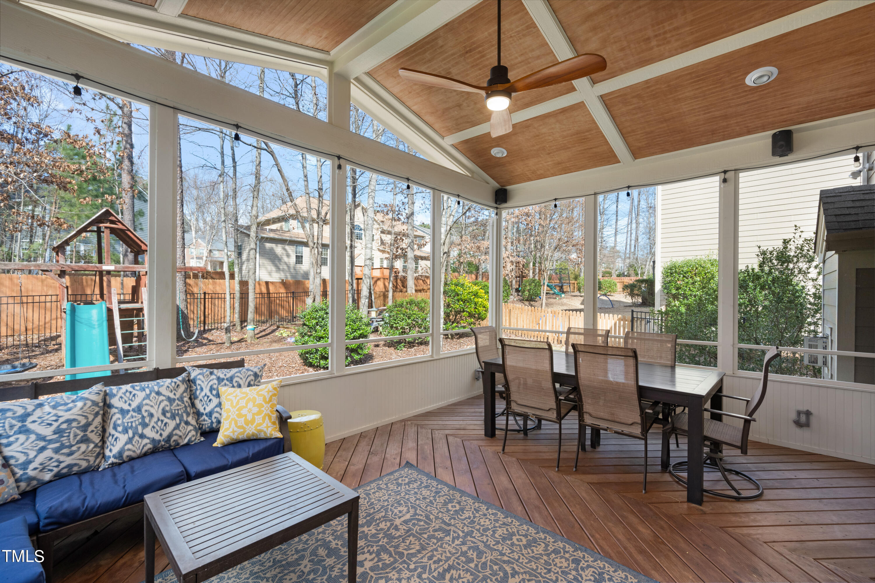 3020 Red Grape Drive Raleigh, NC 27607 - Photo 22 of 37 a dining room with furniture a chandelier and wooden floor