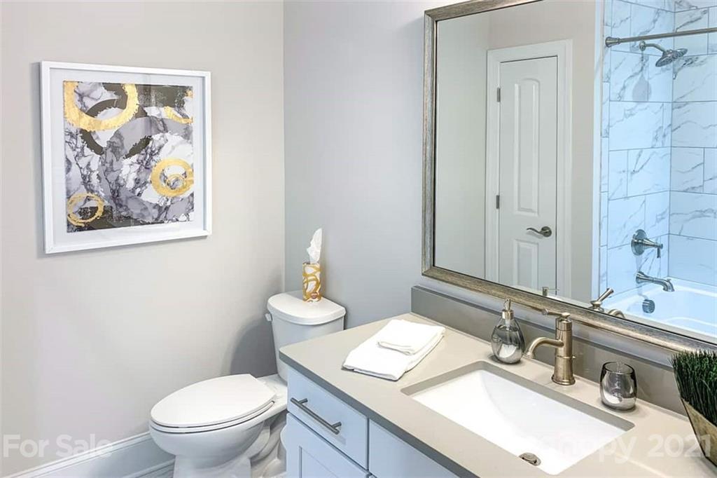 2023 New Style Way, Unit 24 Tega Cay, SC 29708 - Photo 4 of 18 a bathroom with a toilet a sink and mirror