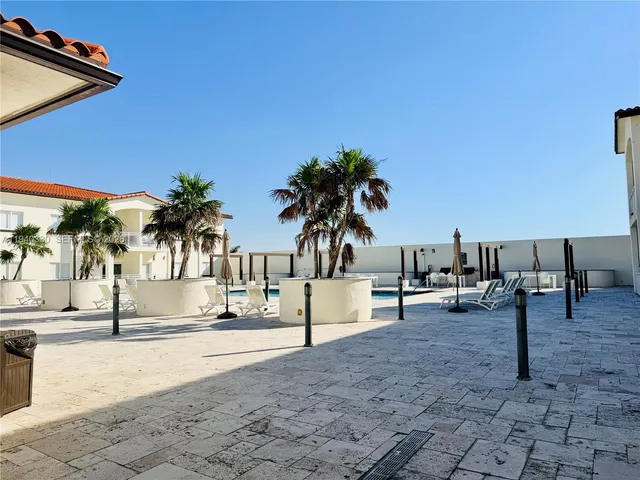 a view of outdoor space with seating area