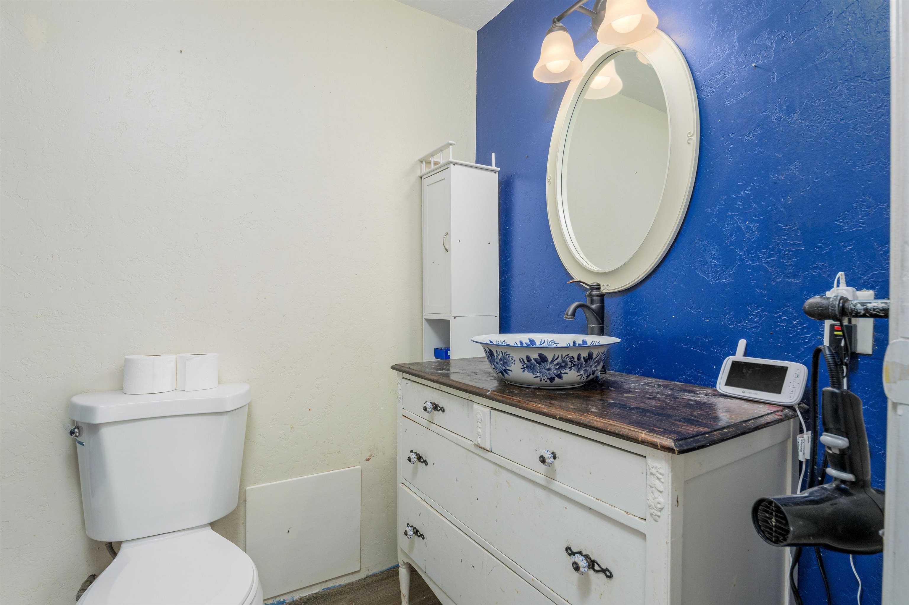 265 Southwest 11th Avenue Cedaredge, CO 81413 - Photo 25 of 39 a bathroom with a toilet a sink and mirror