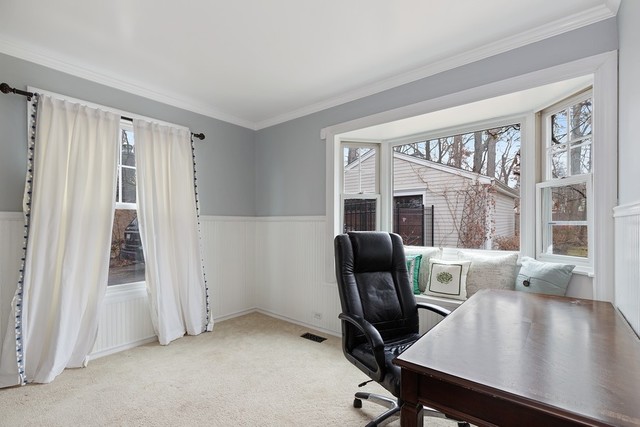 649 Forest Hill Road Lake Forest, IL 60045 - Photo 19 of 23 a view of a workspace with furniture and a window