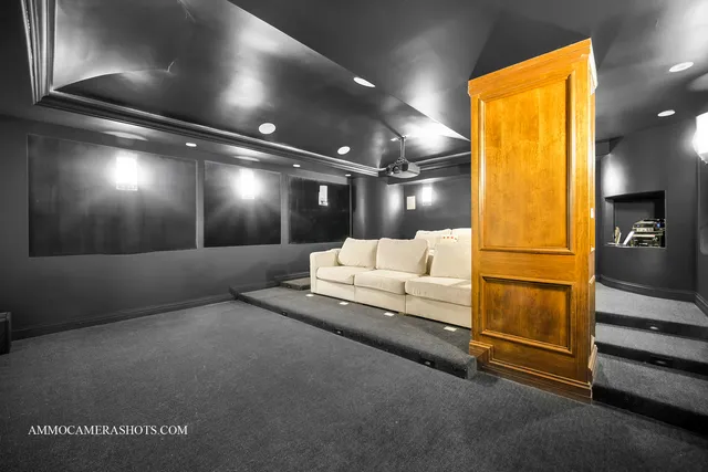 a view of lake with green space