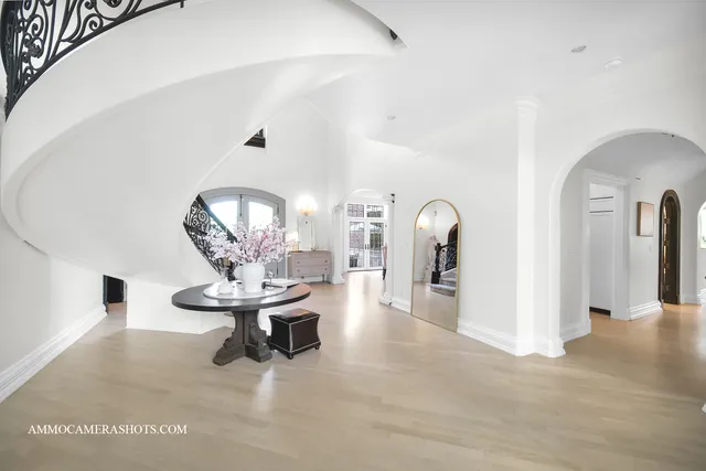 a view of a living room and a kitchen