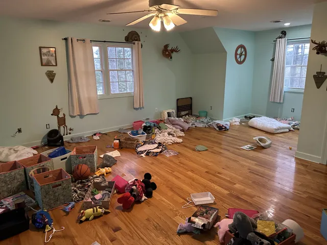 a room with gym equipment