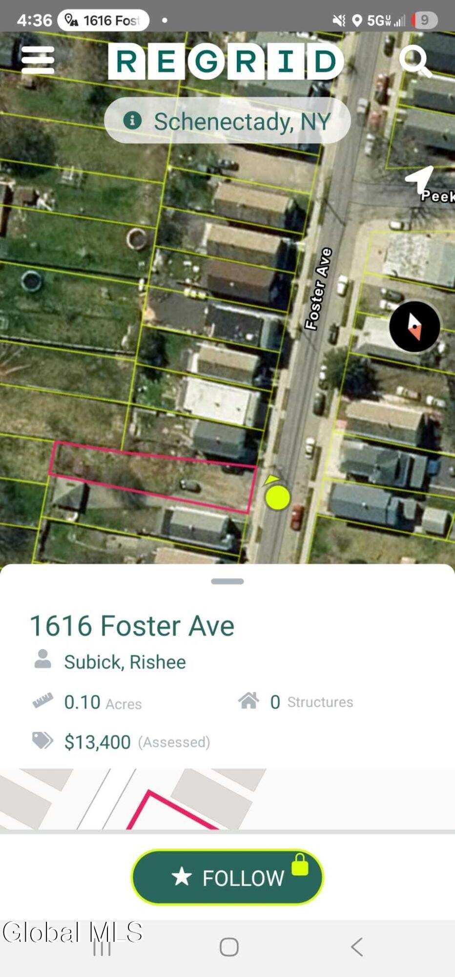 1616 Foster Avenue Schenectady, NY 12308 - Photo 7 of 7 Lot Map